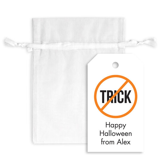 Trick or Treat Hanging Gift Tags with Organza Bags